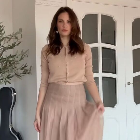 ZARA JEWEL BEADED KNIT CARDIGAN - Picture 2 of 7